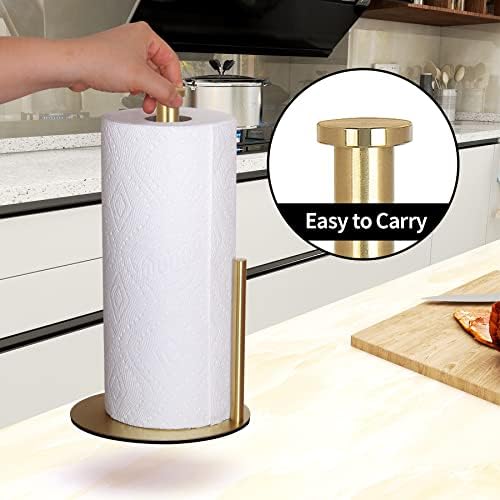 OBODING Gold Countertop Paper Towel Holder, Stainless Steel