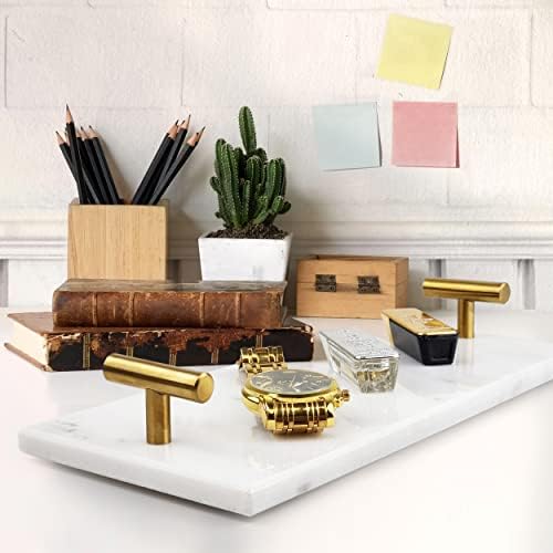 Guest Towel Holder Tray for Bathroom - White Marble-Tray - Napkin