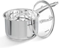 SUNHOUSE 3 QT Stainless Steel Sauce Pan with Lid, Small Pot for