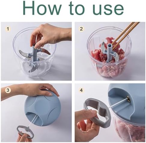 900ML Manual Food Chopper Vegetable Chopper,Hand Vegetable