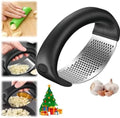 Garlic Press Rocker, Stainless Steel, Black