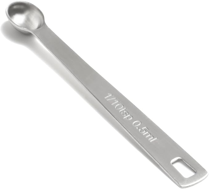 1PCS 1/10 Teaspoon Single Tiny Measuring Spoon, Small Individual Stainless by BERYLER