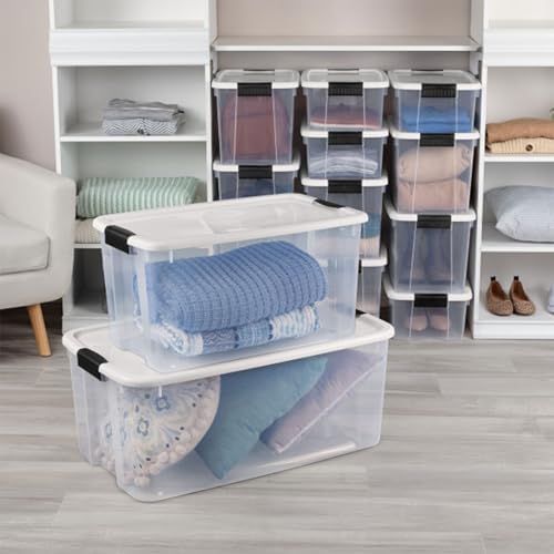 Sterilite Ultra Latch Box with Lids, 70 Quart, 4-Pack