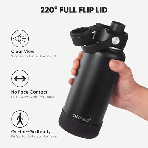 CIVAGO 32 oz Insulated Stainless Steel Water Bottle with Removable