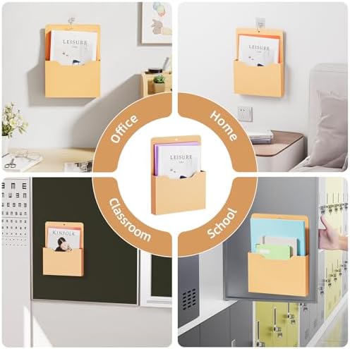 Marbrasse 2 Pack Magnetic File Holder - Paper Holder, Pocket