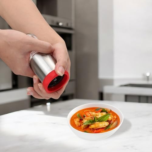 Chili Pepper Mill Grinder, 3Oz Capacity, Stainless Steel Blades