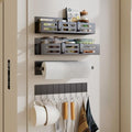 SETBAOO 4-Pack Magnetic Spice Rack with Paper Towel Holder, Black