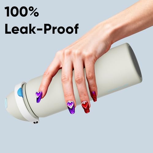 Insulated Water Bottle with Straw - Encool Stainless Steel Water