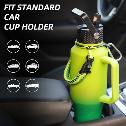 BJPKPK 40oz Insulated Water Bottle with Handle & Straw Lid, Stainless