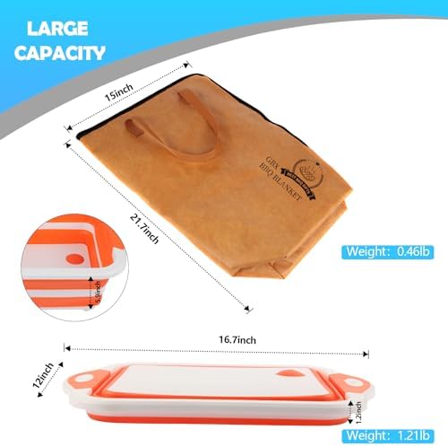 Collapsible BBQ Prep Tub & BBQ Resting Bag - Multi-Function Foldable