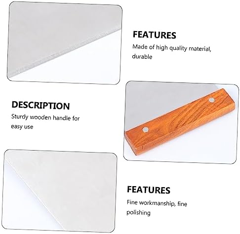Stainless Steel Dough Flour Powder Scraper Cutter with Wood Handle