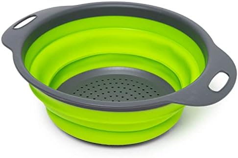 Set of 2 Collapsible Colander made of Silicone, Food-Grade, Perfect