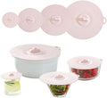 Silicone Lids for Pots and Pans, 4pc, Pink