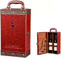 Wine Gift Box with 4PCS Wine Accessories Set,Portable 2 Bottle Wine