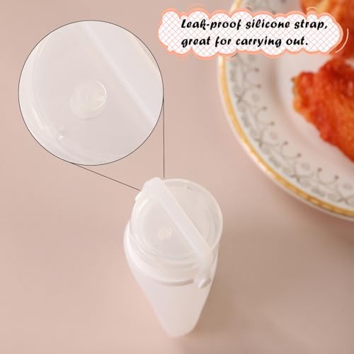 6 Pack Silicone Condiment Squeeze Bottles Small Salad Dressing Bottles
