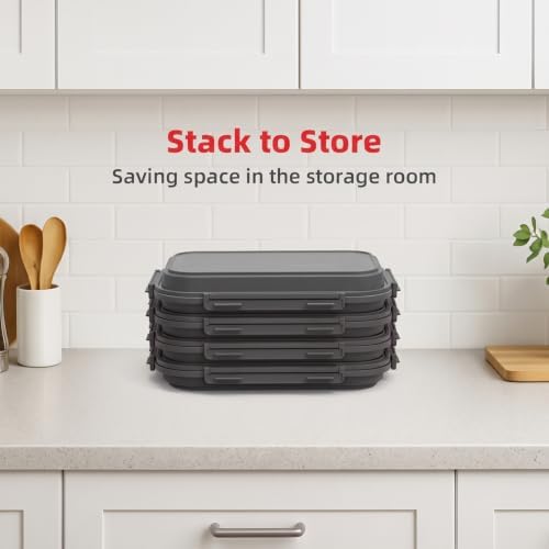 2 Pack Silicone Food Storage Containers, 12 Cups / 0.76 Gal