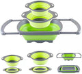 Kitchen Sink Strainer 3 Pc Collapsible Set Colander,Food Grade