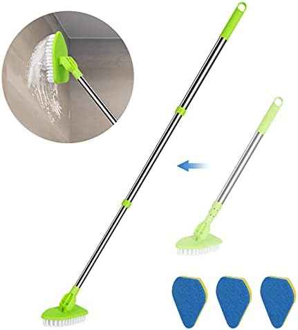 2 in 1 Scrub Cleaning Brush with 37” Extendable Handle