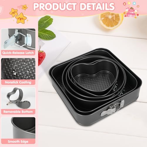 6Pcs Springform Cake Pan Set Of 7 7.8 8.6 9 10 11inch Moldes Para