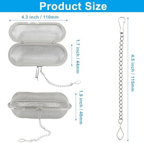 3 Pack Mesh Floating Oval Filters, Stainless Steel Strainers