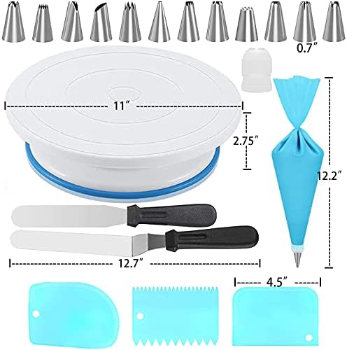 Springform Cheesecake Pan Set & Cake Turntable & Decorating Kit
