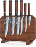 HOSHANHO 7-Piece Japanese Kitchen Knife Set with Block