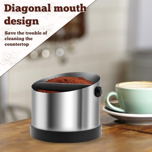 Knock Box Espresso Accessories, Shock-Absorbent Barista Style Coffee