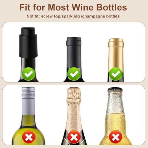 Vacuum Wine Preserver Stopper 2 PACK(Black)