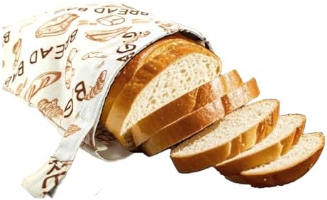 1-Pack Reusable Beeswax Bread Bag, XL Organic Cotton