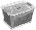 Sealed Food Storage Container, 2 Compartment PP PET Crisper