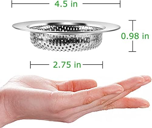Stainless Steel Sink Strainer Set- 5 Pieces, Fits Most Kitchen