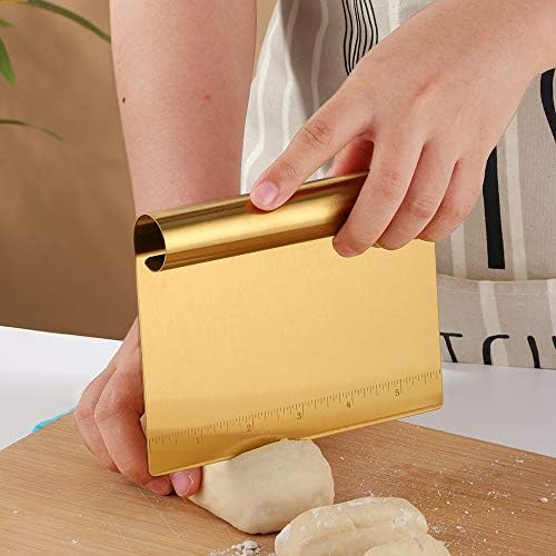 Stainless Steel Multifunctional Flour Scraper Mirror Polished Cake &