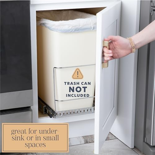 HOLDN’ STORAGE Pull-Out Trash Can Organizer, 11”W x 16.5”D x 11”H