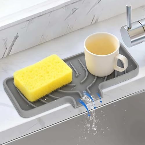 JACZZO Silicone Sponge Holder, 10x4 In, Grey