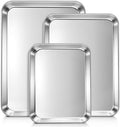 LIANYU Baking Sheet Pans, Half Sheet/Jelly Roll/Quarter Sheet, 3 Pack