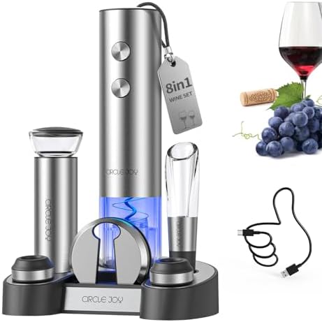 CIRCLE JOY Electric Wine Bottle Opener Set Stainless Steel