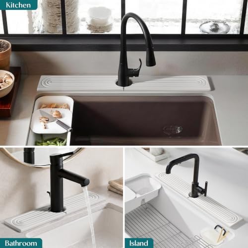Eormoe Stone Faucet Mat for Kitchen Sink – Diatomite Drying Stone Mat