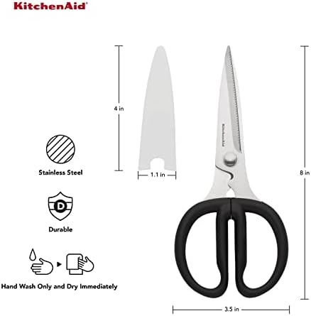 KitchenAid KQ351OHOBA Universal Stainless Steel Shears, Utility, Black
