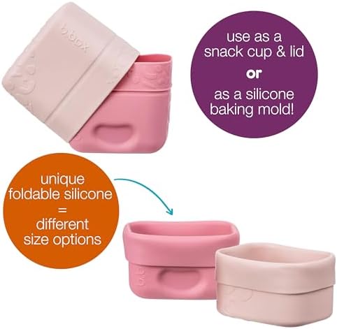 b.box Silicone Snack Cup (2-Piece), Lunch Containers, Meal Prep