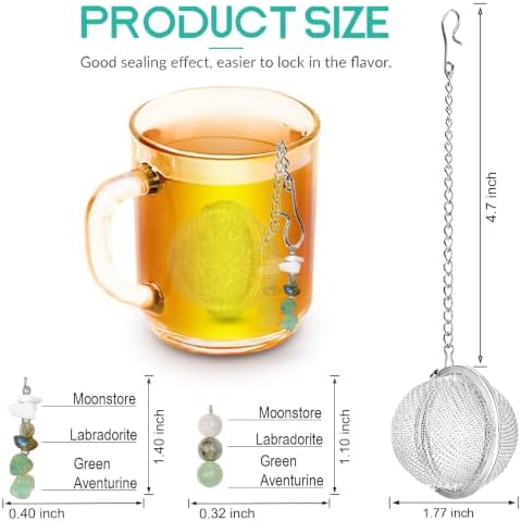 2pcs Tea Infuser, Stainless Steel Mesh Tea Ball Tea Steeper with Good