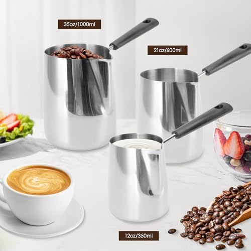 Turkish Coffee Pot 12oz/350ml Milk Frothing Jug Tea Pot Butter Melting