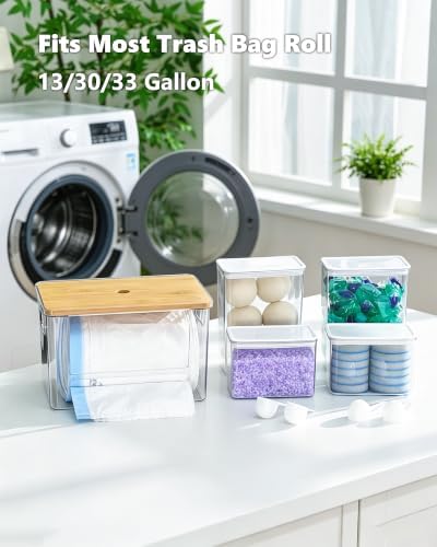 iCASA 5 in 1 Trash Bag Holder Dispenser Dishwasher & Laundry Pods