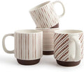 DOWAN Stackable Coffee Mugs, 12 oz Ceramic Coffee Mug Set of 4, Coffee