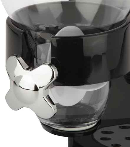 Honey-Can-Do Dry Food Dispenser, Single Control, Black/Chrome