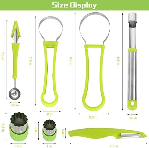 14 Pack Melon Baller Scoop Set - 4 in 1 Stainless Steel Fruit Tool Set