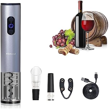 Hotool Rechargeable Electric Wine Opener Set Wine Gift, Electric