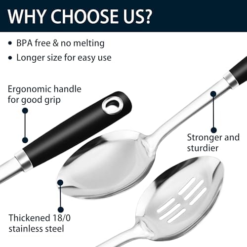 14-in Cooking Spoons Set, Pack of 3