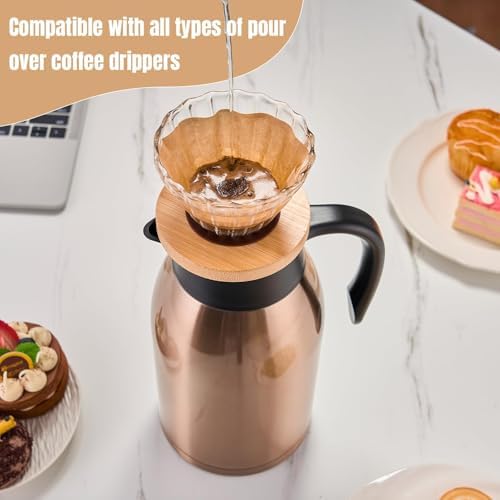 PARACITY Coffee Carafe, Insulated Thermal Pitcher, 68oz Stainless