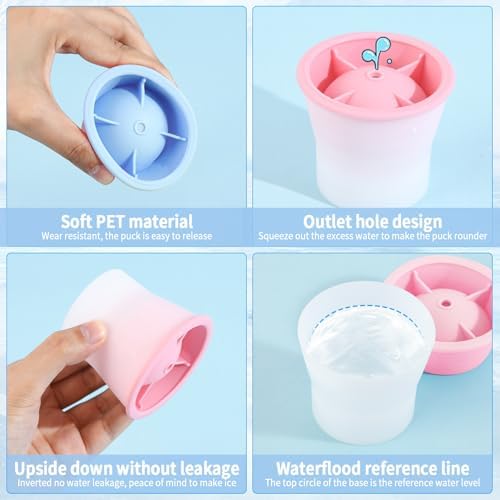 Ice Molds 6 PCS, Silicone Sphere Ice Mold Maker, Stackable Easy