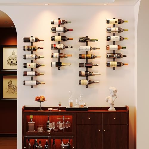 X-cosrack 36 Bottle Wall Mounted Wine Rack, Modular Hanging Wine Rack